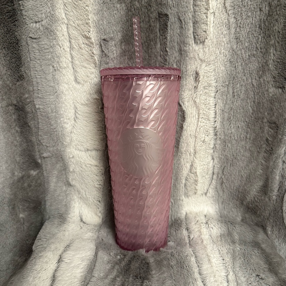 *BRAND NEW* Starbucks Cherry Blossom Pink Chain Soft-Touch Tumbler (24 oz)